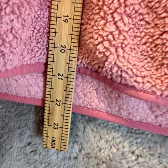 Crewcuts Pink Plush Fleece Sherpa Jacket Pullover Quarter Snap XL 12 14 - Picture 13 of 13